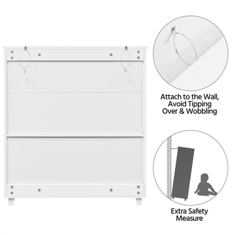 4 Tier Shoe Storage Cabinet 1 Drawer Closed Adjustable Shoes Rack – view 9