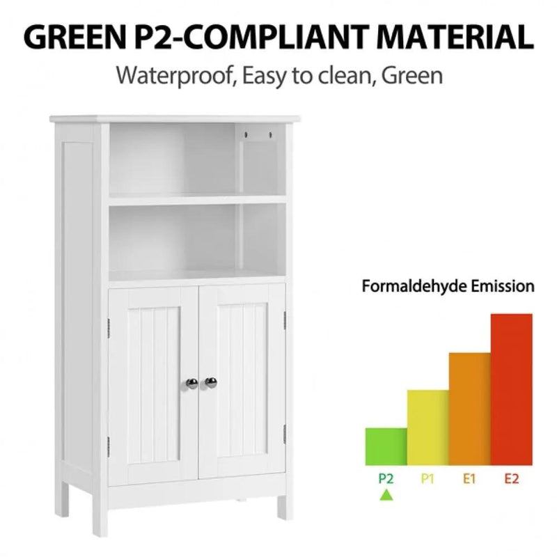 Yaheetech Free Standing Floor Cabinet Bathroom Storage Unit Free Standing Floor Cabinet Bathroom Storage Unit