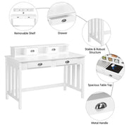Writing Computer Desk Modern Work Station Laptop Table Removable Floating Organizer – view 9