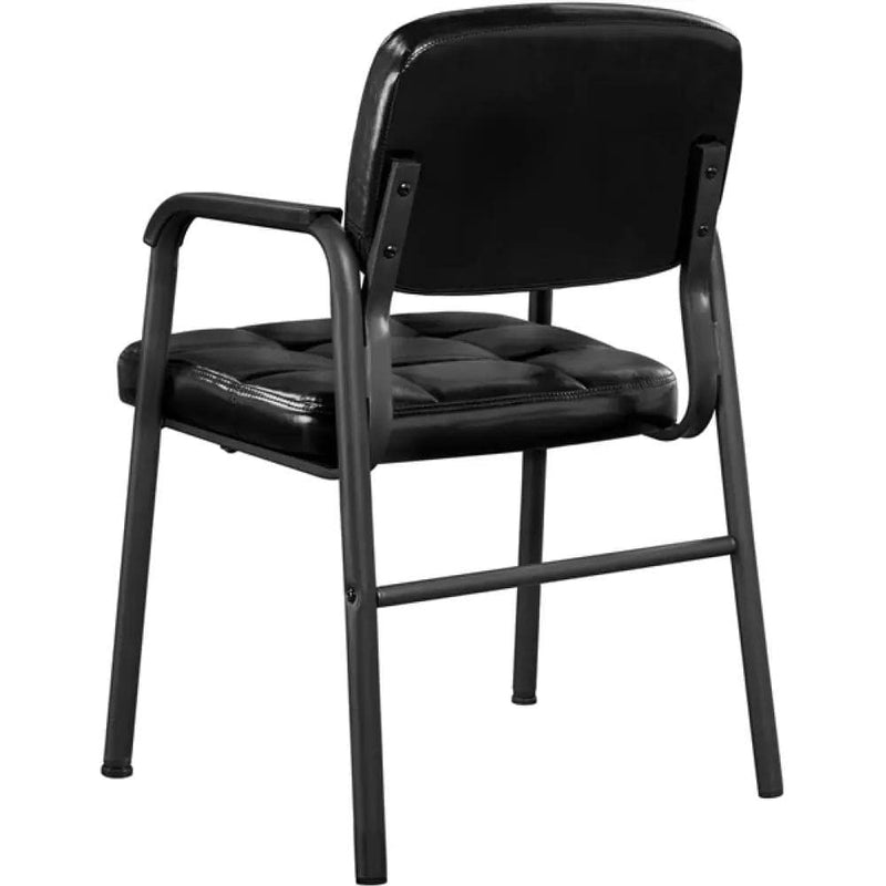 Yaheetech 2pcs Office Reception Chairs Faux Leather Guest Chairs 2pcs Office Reception Chairs Faux Leather Guest Chairs