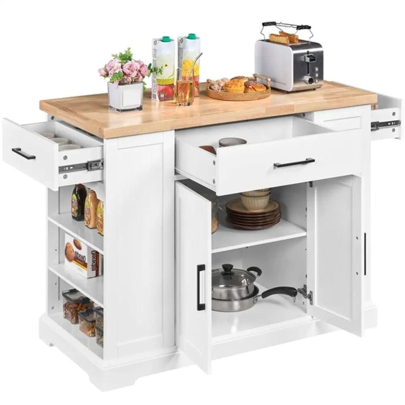Yaheetech Rolling Kitchen Island Trolley Modern Storage Cabinet Rolling Kitchen Island Trolley Modern Storage Cabinet