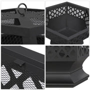 Yaheetech 24in Heavy Duty Fire Pit 24in Heavy Duty Fire Pit