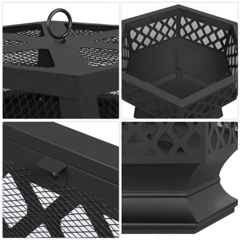 Yaheetech 24in Heavy Duty Fire Pit 24in Heavy Duty Fire Pit