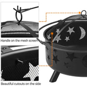 Yaheetech Round Fire Pit Round Fire Pit