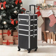 5-In-1 Professional Aluminum Rolling Cosmetic Makeup Train Cases Trolley – view 9