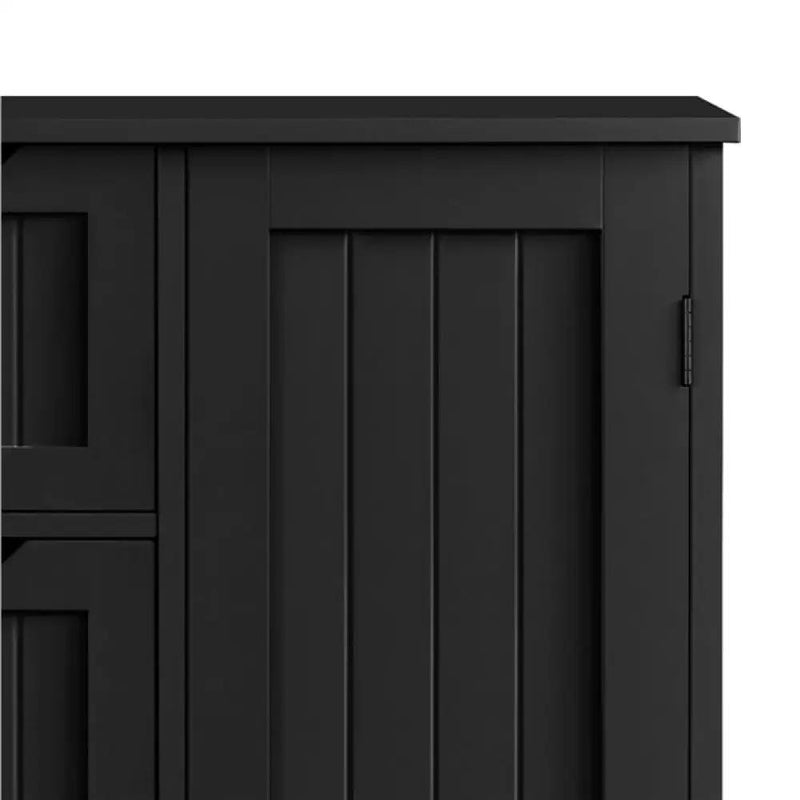 Wooden Bathroom Cabinet 4 Drawers & Cupboard Bathroom Storage Unit – view 9