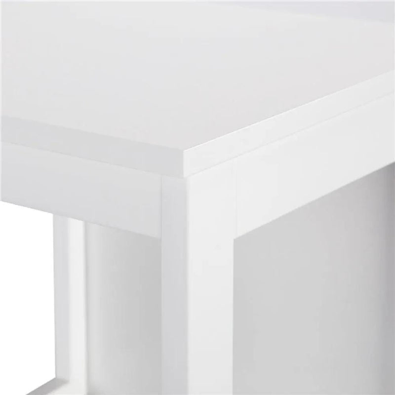 Yaheetech White Bathroom Cabinet 2 Hideaway Drawers 1 Shelf White Bathroom Cabinet 2 Hideaway Drawers 1 Shelf