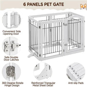 Yaheetech 6-Panel Pet Puppy Safety Fence with 3 Support Feet 6-Panel Pet Puppy Safety Fence with 3 Support Feet