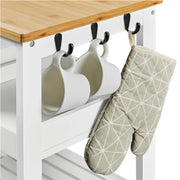 Yaheetech Kitchen Island with Wheels Kitchen Storage Serving Cart Kitchen Island with Wheels Kitchen Storage Serving Cart