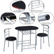 Yaheetech Modern Round Dining Table Set for 2 Dining Chairs Modern Round Dining Table Set for 2 Dining Chairs