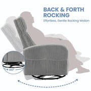 Yaheetech 360-Degree Swiveling Nursing Glider Chair Rocking Chair 360-Degree Swiveling Nursing Glider Chair Rocking Chair