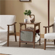 Yaheetech Side Table with Cat House & Scratching Board Side Table with Cat House & Scratching Board