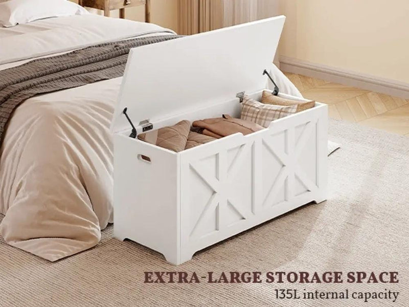Yaheetech Wooden Storage Chest Storage Bench Wooden Storage Chest Storage Bench
