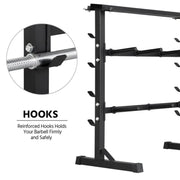 3 Tier Dumbbell Barbell Rack Weight Plate/Bar Storage Holder – view 9