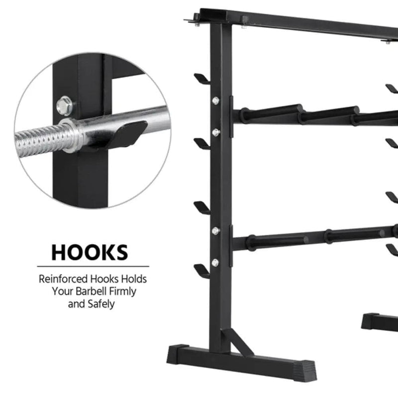 3 Tier Dumbbell Barbell Rack Weight Plate/Bar Storage Holder – view 9