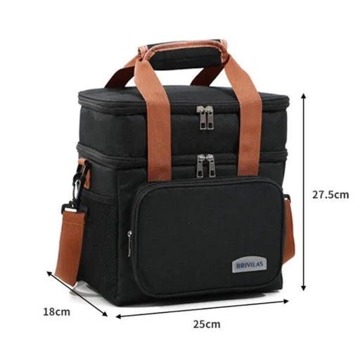 salelink.co.nz Unbranded Insulated Lunch Cooler Bag - Black Insulated Lunch Cooler Bag - Black | Action Outdoors NZ