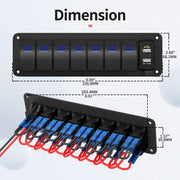 salelink.co.nz Unbranded 8 Gang Rocker Switch Panel 8 Gang Rocker Switch Panel | Action Outdoors NZ