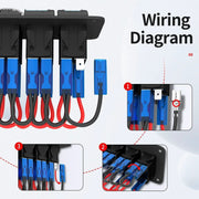 salelink.co.nz Unbranded 8 Gang Rocker Switch Panel 8 Gang Rocker Switch Panel | Action Outdoors NZ