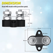 2PCS M8 Battery Junction Block Insulated Power and Ground Battery Junction – view 3