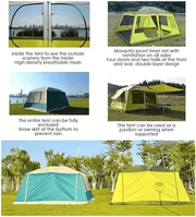 salelink.co.nz Unbranded Camping Tent 420x305x210cm - Green Camping Tent 420x305x210cm - Green | Action Outdoors NZ