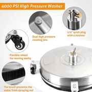 salelink.co.nz Unbranded 18" Pressure Washer Surface Cleaner 18 Inch Pressure Washer Surface Cleaner With Wheels