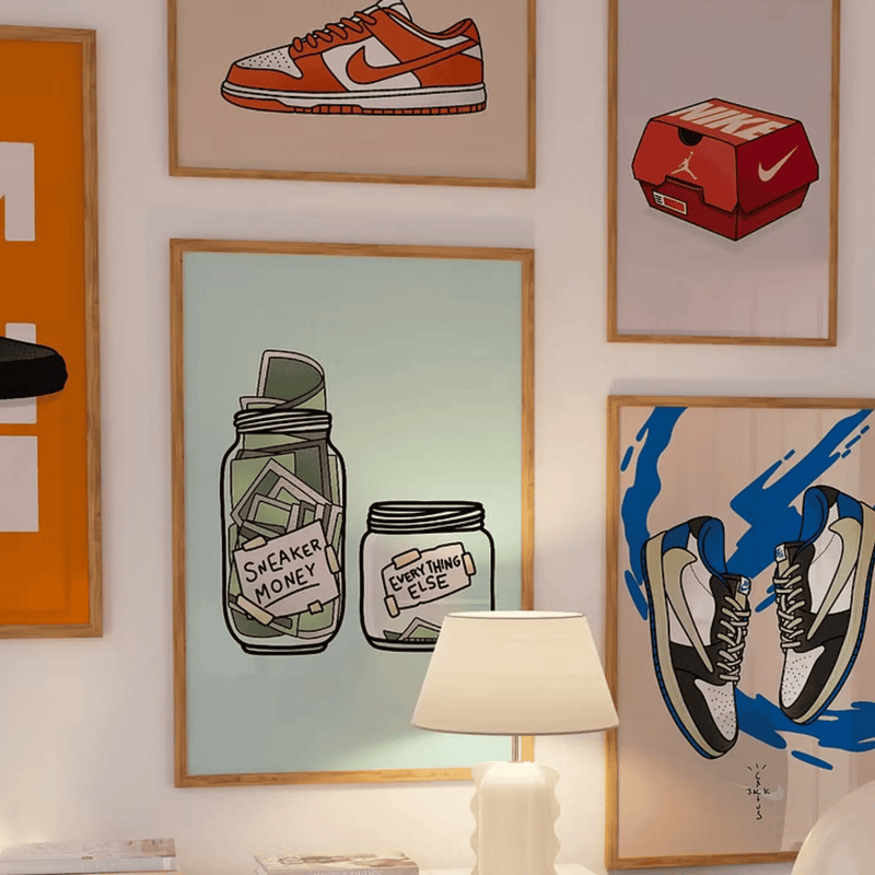 Blank Wall Print Shop Sneaker Wall Gallery - 6 piece Sneaker Wall Gallery - 6 piece