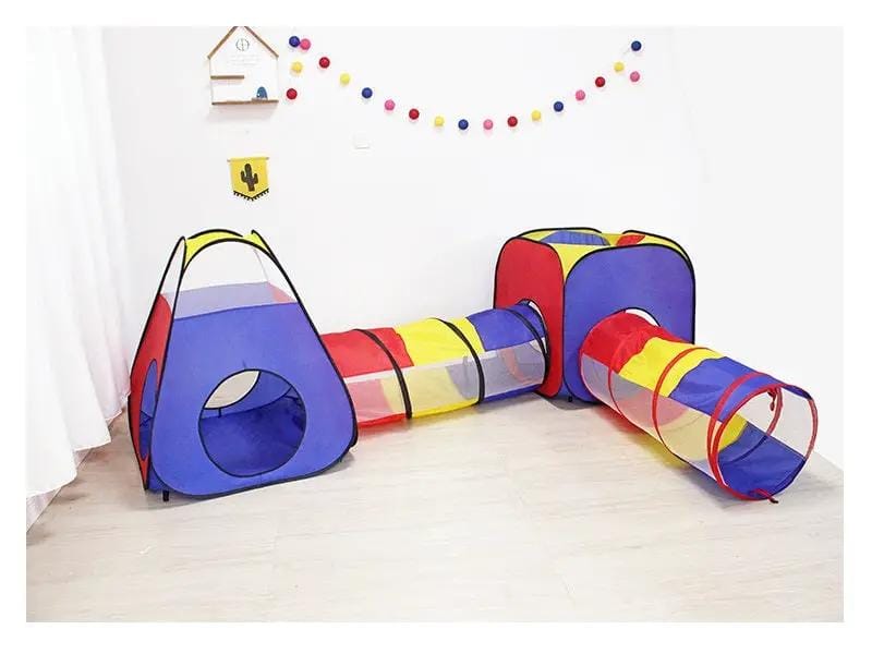 4PCS Pop-Up Square Triangle Tunnel Play Tent Kit Set – view 2