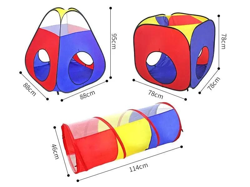 4PCS Pop-Up Square Triangle Tunnel Play Tent Kit Set – view 13