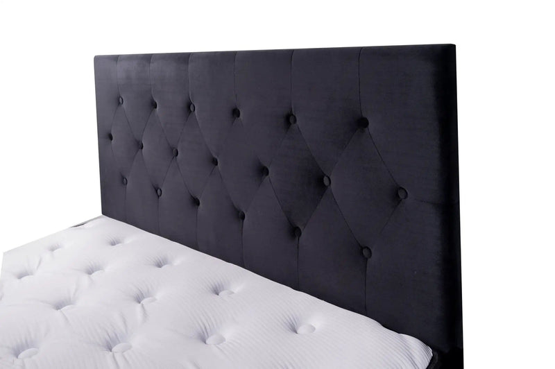 sue-e furniture Headboards Fenland Headboard Black Velvet King Size Fenland Headboard Black Velvet King Size