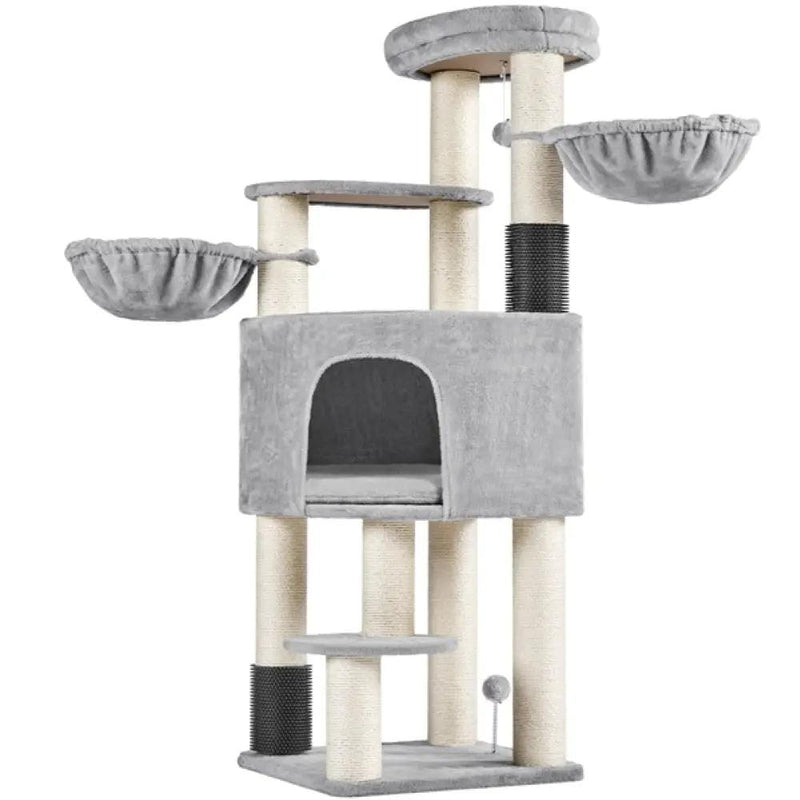Multilevel Heavy-Duty Cat Tree with Thick Scratching Posts – view 1