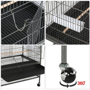 Yaheetech 52″ H Large Parrot Cage Rolling Metal Bird Cage 52″ H Large Parrot Cage Rolling Metal Bird Cage