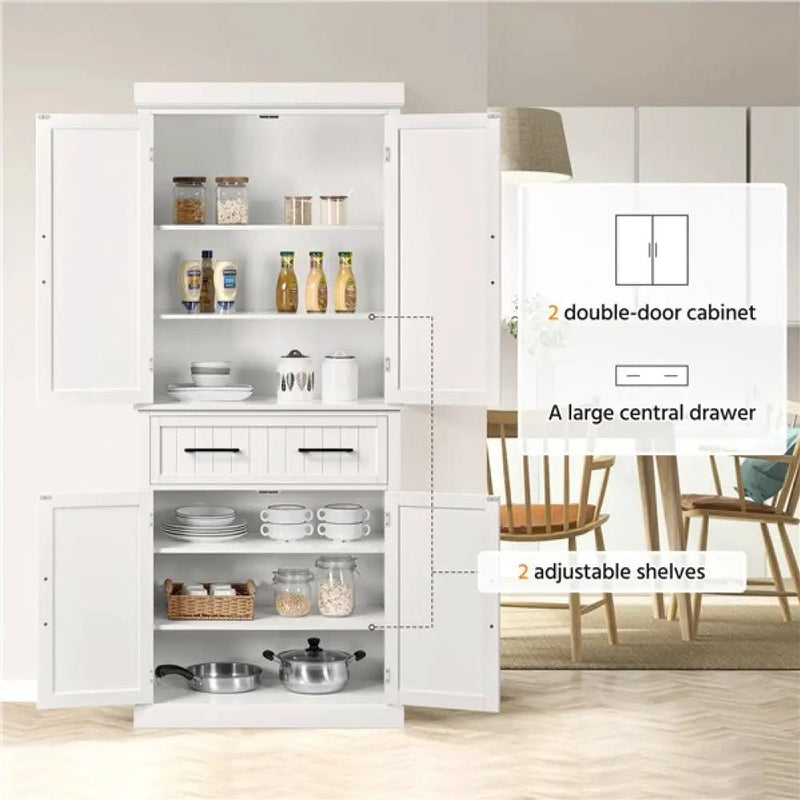 Yaheetech Tall Pantry Cupboard Kitchen Pantry Cabinet Freestanding Storage Cabinet Tall Pantry Cupboard Kitchen Pantry Cabinet Freestanding Storage Cabinet