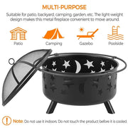 Yaheetech Round Fire Pit Round Fire Pit