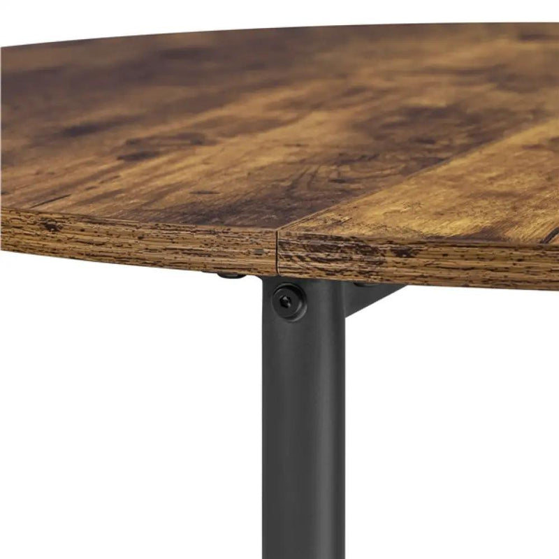 80cm Rustic Round Coffee Table Minimal Vintage Industrial Coffee Table – view 5