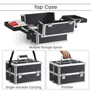 5-In-1 Professional Aluminum Rolling Cosmetic Makeup Train Cases Trolley – view 10