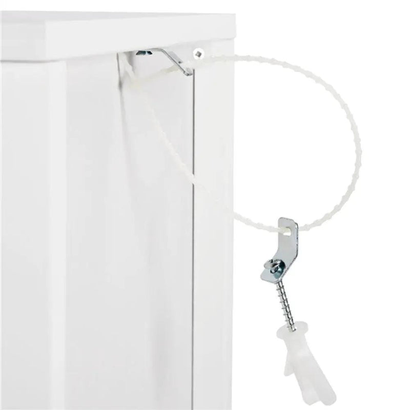 Yaheetech White Bathroom Cabinet 2 Hideaway Drawers 1 Shelf White Bathroom Cabinet 2 Hideaway Drawers 1 Shelf