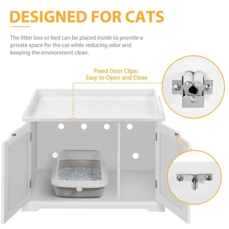 Yaheetech Pet Litter Box Wooden Storage Bench Pet Litter Box Wooden Storage Bench