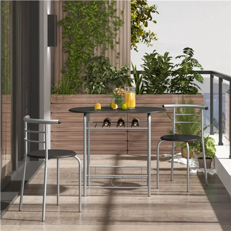 Yaheetech Modern Round Dining Table Set for 2 Dining Chairs Modern Round Dining Table Set for 2 Dining Chairs