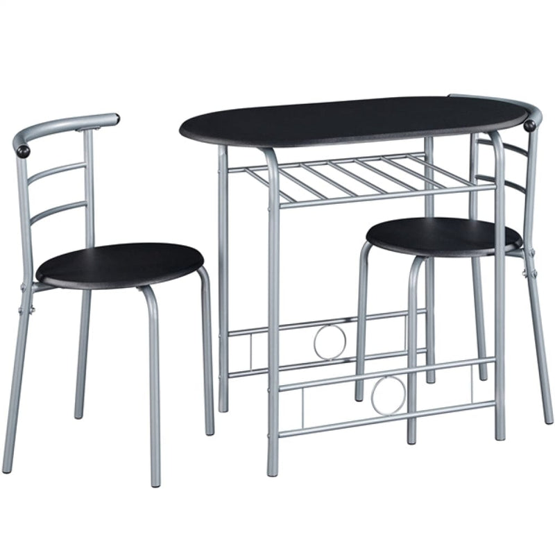 Yaheetech Modern Round Dining Table Set for 2 Chairs + 1 Table Modern Round Dining Table Set for 2 Chairs + 1 Table