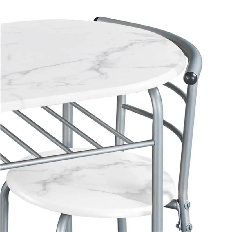 Yaheetech Modern Dining Set 1X Table + 2 Chairs Modern Dining Set 1X Table + 2 Chairs