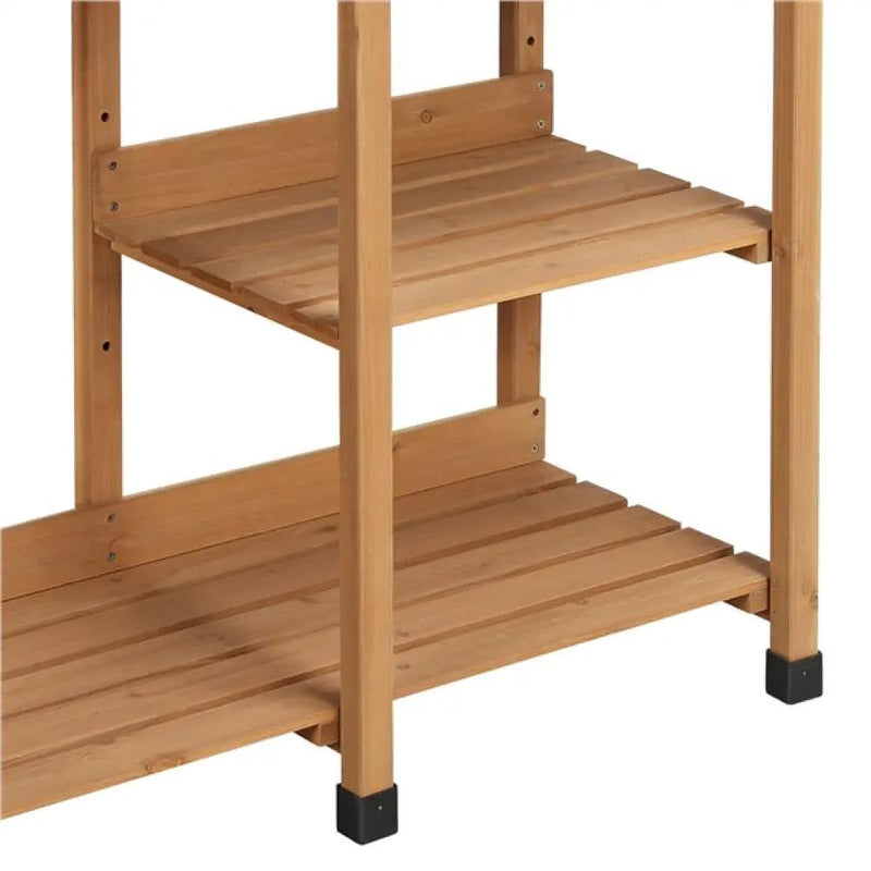 Potting Bench Table Removable Sink Firwood Drawer Open Multiple Shelves – view 10