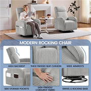 Yaheetech 360-Degree Swiveling Nursing Glider Chair Rocking Chair 360-Degree Swiveling Nursing Glider Chair Rocking Chair