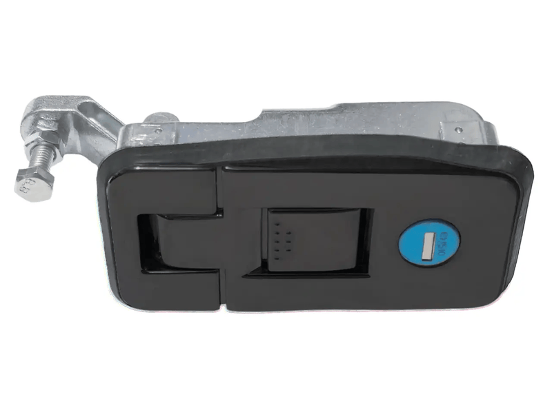 Trojan Large Flush Mount Black Lock For Hinges And Latches