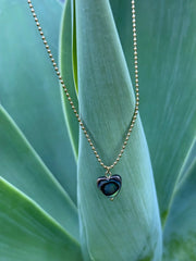 Tahana Jewellery Pāua Gold Heart Necklace Pāua Gold Heart Necklace