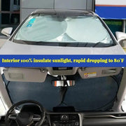 Large Silver Car Sunshade Foldable Double-Circle – view 1