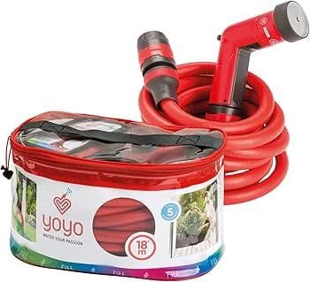 18m Expandable Garden Hose with Multi Jet Gun and Storage Bag (Red) – view 3