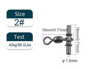 18mm 40kg Swivel Sleeves 3-way Fishing Swivels Crane 10 PK 1.8mm Line Size – view 2