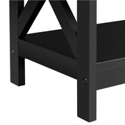 Yaheetech 3-Tier Wooden Console Table Sofa Side Table with X-shape 3-Tier Wooden Console Table Sofa Side Table with X-shape