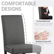Yaheetech 4pcs Parson Dining Chairs Fabric Upholstered Urban Style 4pcs Parson Dining Chairs Fabric Upholstered Urban Style