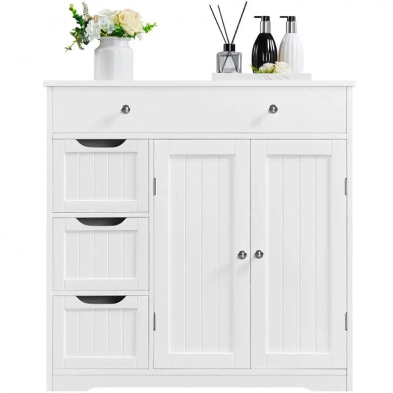Wooden Bathroom Floor Cabinet Side Storage Organizer Cabinet – view 11